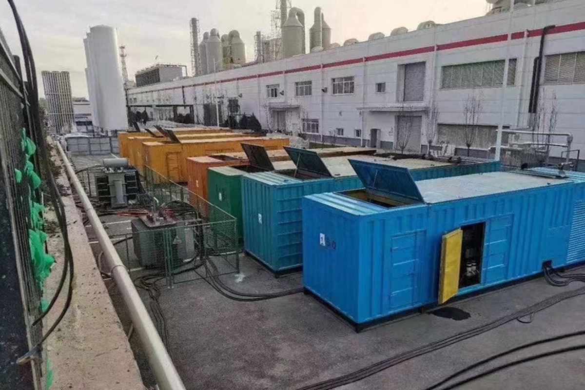 青湖路街道发电机租赁施工现场